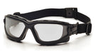 Pyramex SB7010SDNT, I-Force Slim Sealed Eyewear, Black Frame Color, Clear with H2X Anti-Fog Lens Color