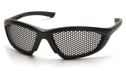 Pyramex SB76WMD, Trifecta Full Frame Eyewear, Black Frame Color, Steel Mesh Lens Color