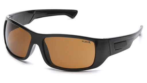 Pyramex SB8515DT, Furix Full Frame Eyewear, Black Frame Color, Coffee with Anti-Fog Lens Color