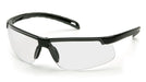 Pyramex SB8610DTM, Ever-Lite Half-Frame Eyewear, Black Frame Color, Clear with H2MAX Anti-Fog Lens Color