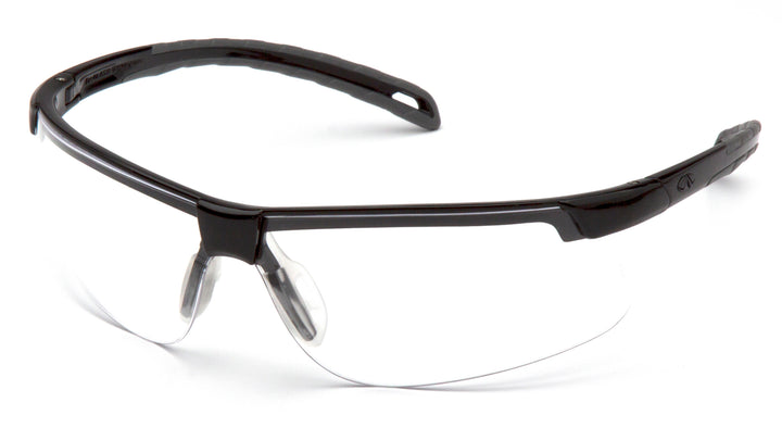 Pyramex SB8610D, Ever-Lite Half-Frame Eyewear, Black Frame Color, Clear Lens Color