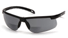 Pyramex SB8620R15TM, Ever-Lite Readers Half-Frame Eyewear, Black Frame Color, Gray with H2MAX Anti-Fog Lens Color, +1.5 Diopter Grade