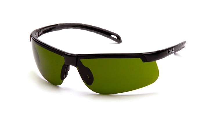 Pyramex SB8660SF, Ever-Lite IR Half-Frame Eyewear, Black Frame Color, 3.0 IR Filter Lens Color