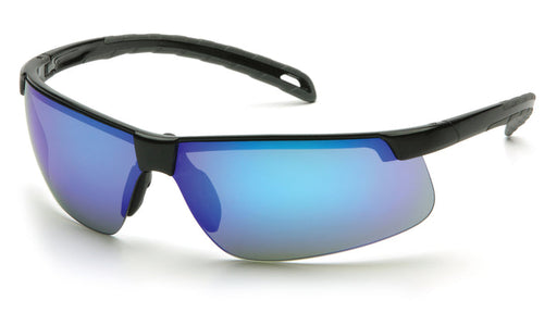 Pyramex SB8665D, Ever-Lite Half-Frame Eyewear, Black Frame Color, Ice Blue Lens Color