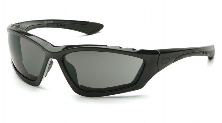 Pyramex SB8720DTP, Accurist Sealed Eyewear, Padded Frame, Gray with Anti-Fog Lens Color, Black Frame Color