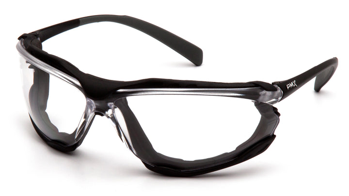 Pyramex SB9310ST, Proximity Sealed Eyewear, Padded Frame, Black Frame Color, Clear with H2X Anti-Fog Lens Color