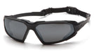 Pyramex SBB5020DT, Highlander Sealed Eyewear, Black Frame Color, Gray with H2X Anti-Fog Lens Color