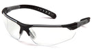 Pyramex SBG10110D, Sitecore Half-Frame Eyewear, Black/Gray Frame Color, Clear Lens Color