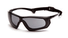 Pyramex SBG10620DT, CROSSOVR Sealed Eyewear, Black-Gray Frame Color, Gray with H2X Anti-Fog Lens Color