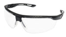 Pyramex SBG11310DT, TruFlex Half-Frame Eyewear, Black/Gray Frame Color, Clear with H2X Anti-Fog Lens Color