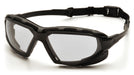 Pyramex SBG5010DT, Highlander Plus Sealed Eyewear, Black-Gray Frame Color, Clear with H2X Anti-Fog Lens Color