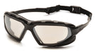 Pyramex SBG5080DT, Highlander Plus Sealed Eyewear, Black-Gray Frame Color, I/O Mirror with Anti-Fog Lens Color