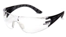 Pyramex PYSBG9610ST, Endeavor Plus Retail Frameless Eyewear, Black-Gray Frame Color, Clear with H2X Anti-Fog Lens Color