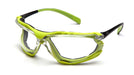 Pyramex SBL9310STM, Proximity Sealed Eyewear, Black-Lime Frame Color, Clear with H2MAX Anti-Fog Lens Color