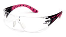 Pyramex SBP9610S, Endeavor Plus Frameless Eyewear, Black-Pink Frame Color, Clear Lens Color