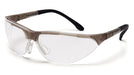 Pyramex SCG2810ST, Rendezvous Half-Frame Eyewear, Padded Frame, Crystal Gray Frame Color, Clear with H2X Anti-Fog Lens Color