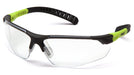 Pyramex SGL10110D, Sitecore Half-Frame Eyewear, Gray/Lime Frame Color, Clear Lens Color