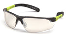 Pyramex SGL10180D, Sitecore Half-Frame Eyewear, Gray/Lime Frame Color, I/O with H2MAX Anti-Fog Lens Color