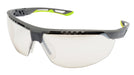 Pyramex SGL11380DT, TruFlex Half-Frame Eyewear, Gray/Lime Frame Color, I/O Mirror with Anti-Fog Lens Color