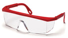 Pyramex SR410S, Integra Half-Frame Eyewear, Red Frame Color, Clear Lens Color