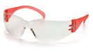 Pyramex SR4110S, Intruder Frameless Eyewear, Red Frame Color, Clear (Hardcoated) Lens Color