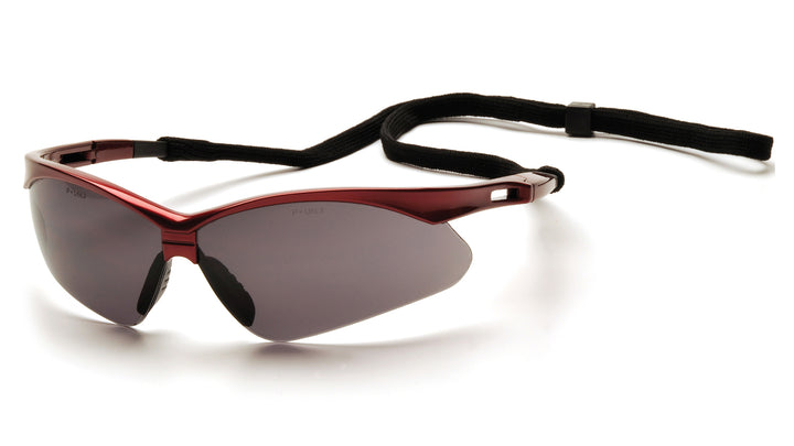 Pyramex SR6320SP, PMXTREME Half-Frame Eyewear, Red Frame Color, Gray Lens Color