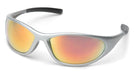 Pyramex SS3345E, Zone II Full Frame Eyewear, Padded Frame, Ice Orange Mirror Lens Color, Silver Frame Color