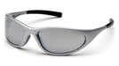 Pyramex SS3370E, Zone II Full Frame Eyewear, Padded Frame, Silver Frame Color, Silver Mirror Lens Color