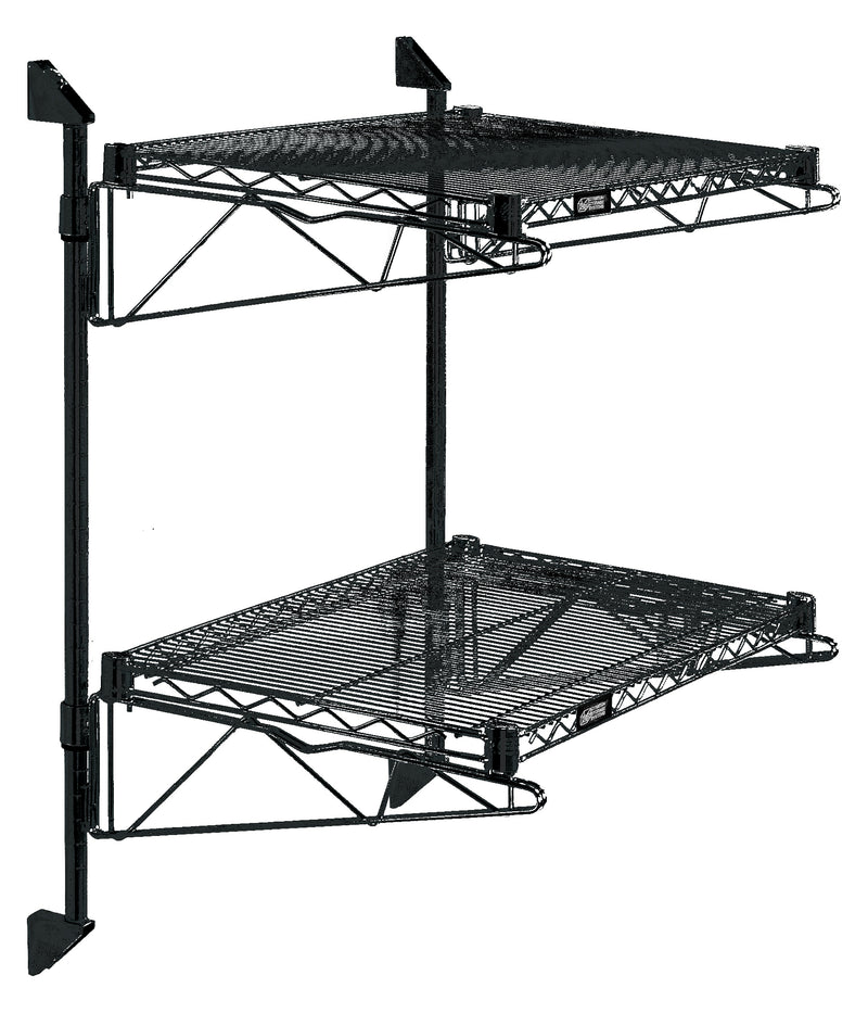 Quantum WC34-CB2454BK | Cantilever Double Shelf Post Wall Mount