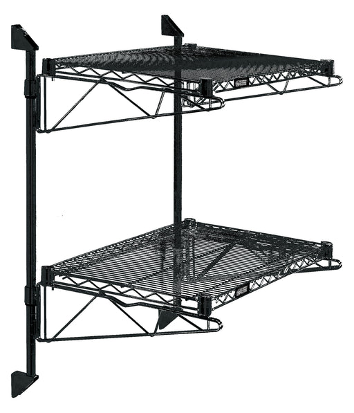 Quantum WC34-CB2454BK | Cantilever Double Shelf Post Wall Mount