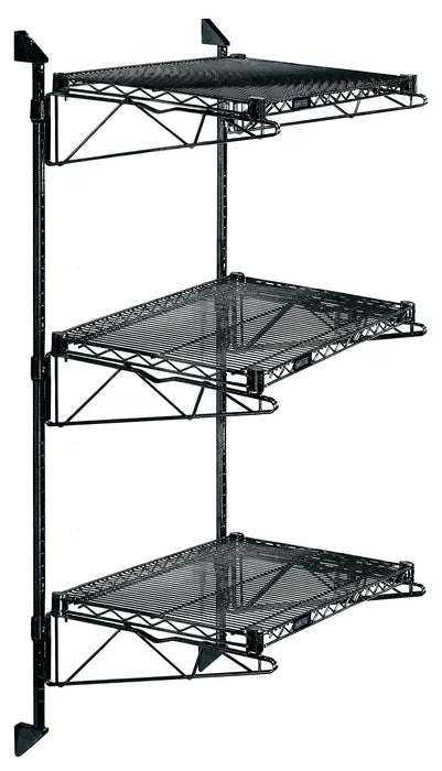 Quantum WC54-CB2436BK | Cantilever Double Shelf Post Wall Mount