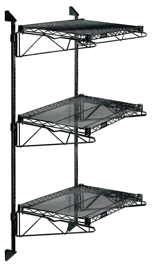 Quantum WC54-CB2436BK | Cantilever Double Shelf Post Wall Mount