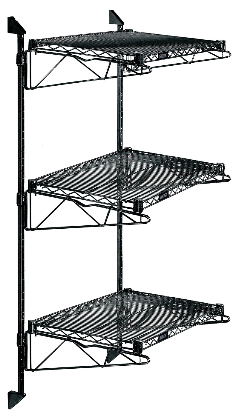 Quantum WC54-CB2448BK | Cantilever Double Shelf Post Wall Mount