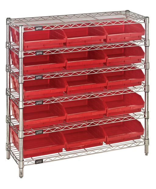 Quantum WR6-36-1236-109RD | Bin Wire Shelving System