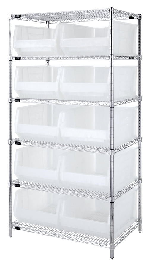 Quantum WR6-957CL | Bin Wire Shelving System