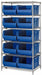 Quantum WR6-974BL | Bin Wire Shelving System