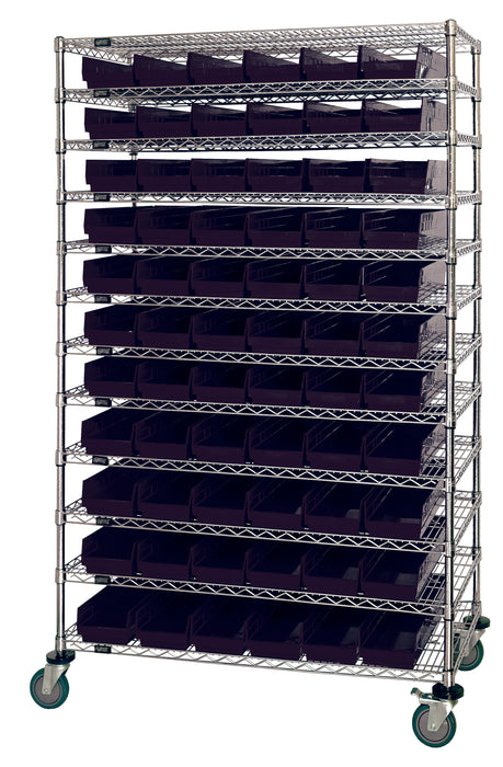 Quantum WR74-2448-66106BK | Bin Wire Shelving System