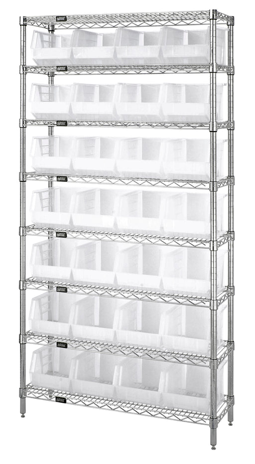 Quantum WR8-239CL | Bin Wire Shelving System