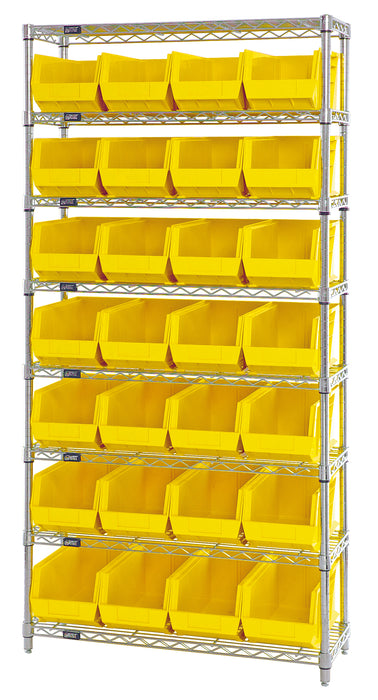 Quantum WR8-240YL | Bin Wire Shelving System