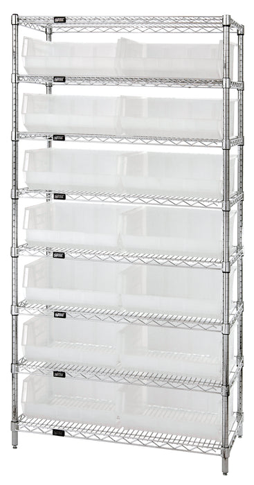 Quantum WR8-250CL | Bin Wire Shelving System