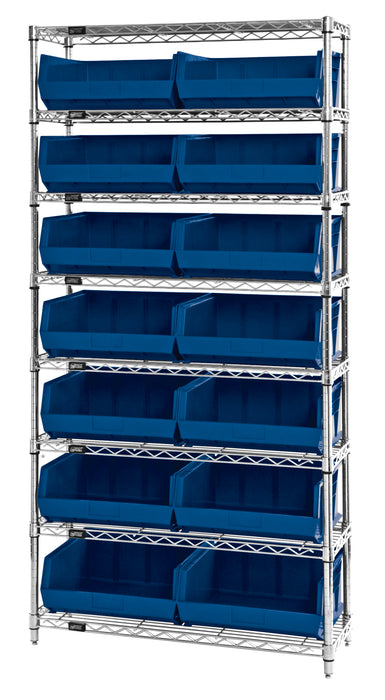 Quantum WR8-250BL | Bin Wire Shelving System