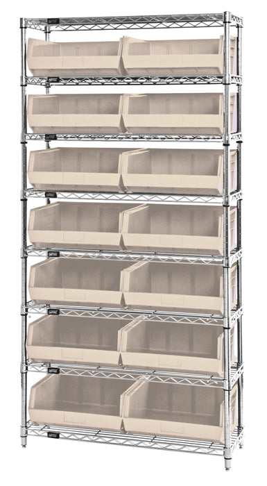 Quantum WR8-250IV | Bin Wire Shelving System