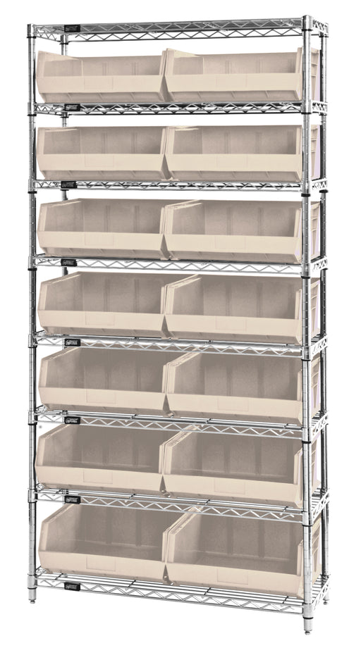 Quantum WR8-250IV | Bin Wire Shelving System