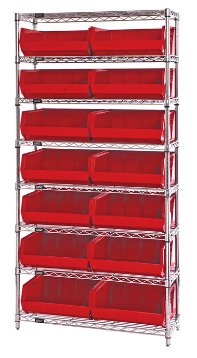 Quantum WR8-250RD | Bin Wire Shelving System