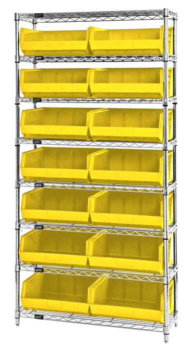 Quantum WR8-250YL | Bin Wire Shelving System