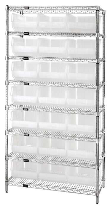 Quantum WR8-255CL | Bin Wire Shelving System