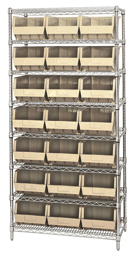 Quantum WR8-255IV | Bin Wire Shelving System