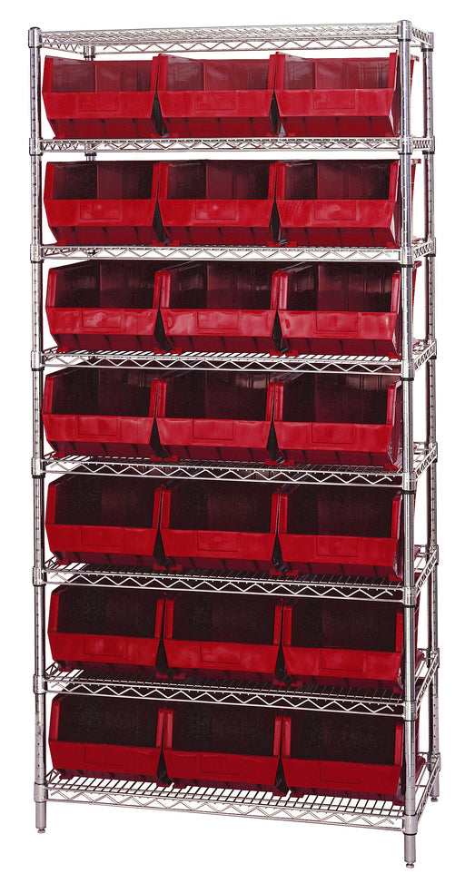 Quantum WR8-255RD | Bin Wire Shelving System