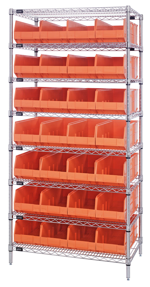 Quantum WR8-423OR | Bin Wire Shelving System