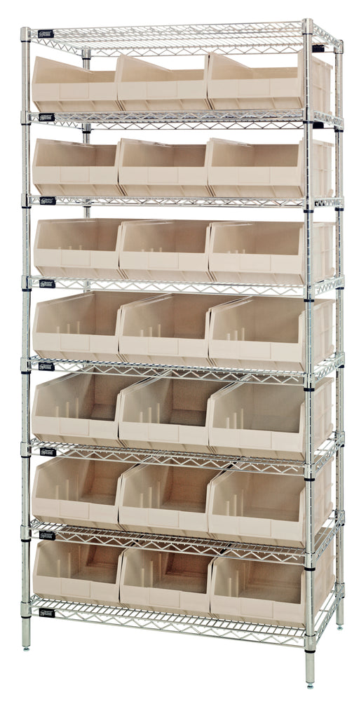 Quantum WR8-425IV | Bin Wire Shelving System